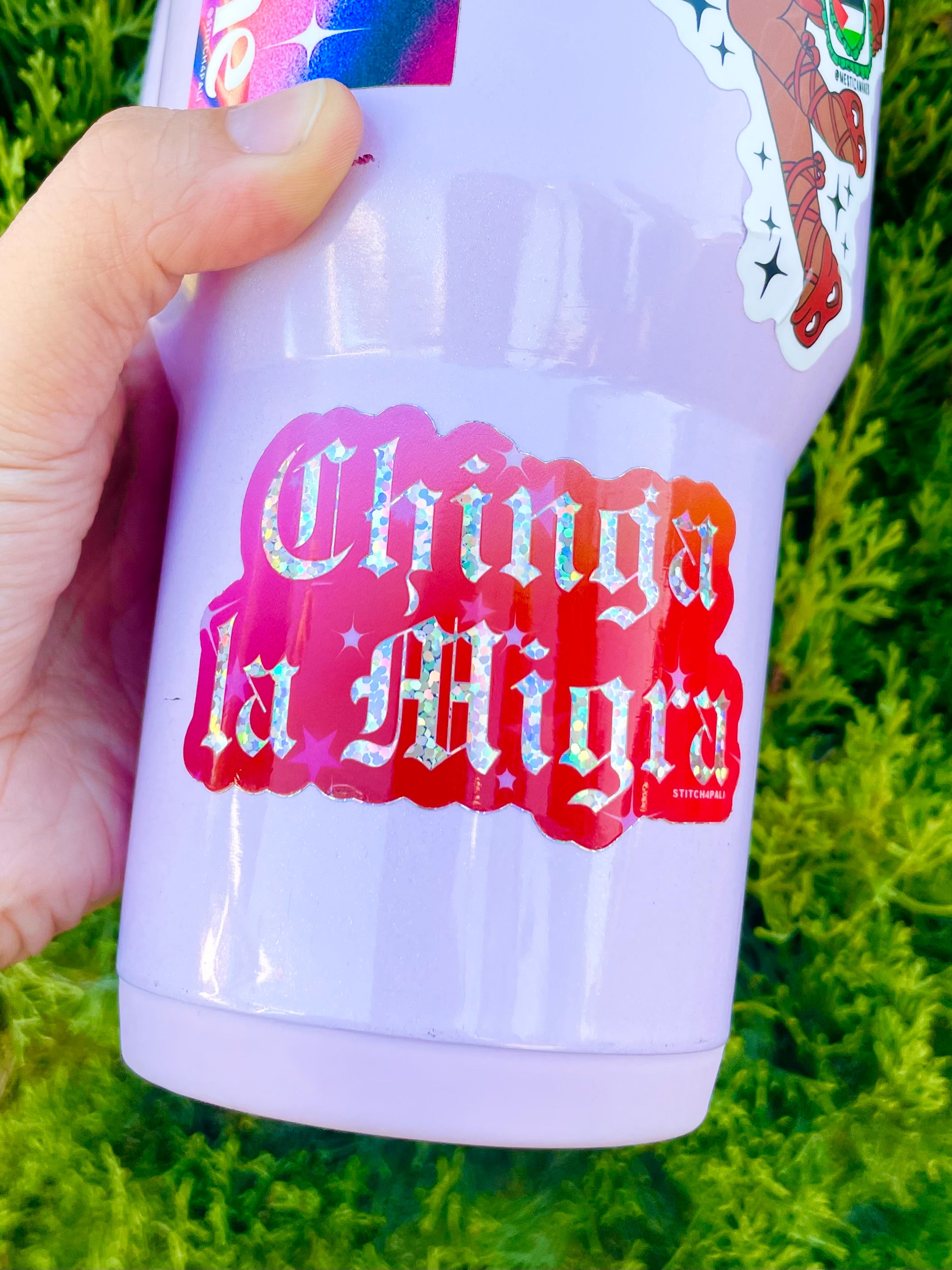 Chinga la Migra Weatherproof Glitter Sticker