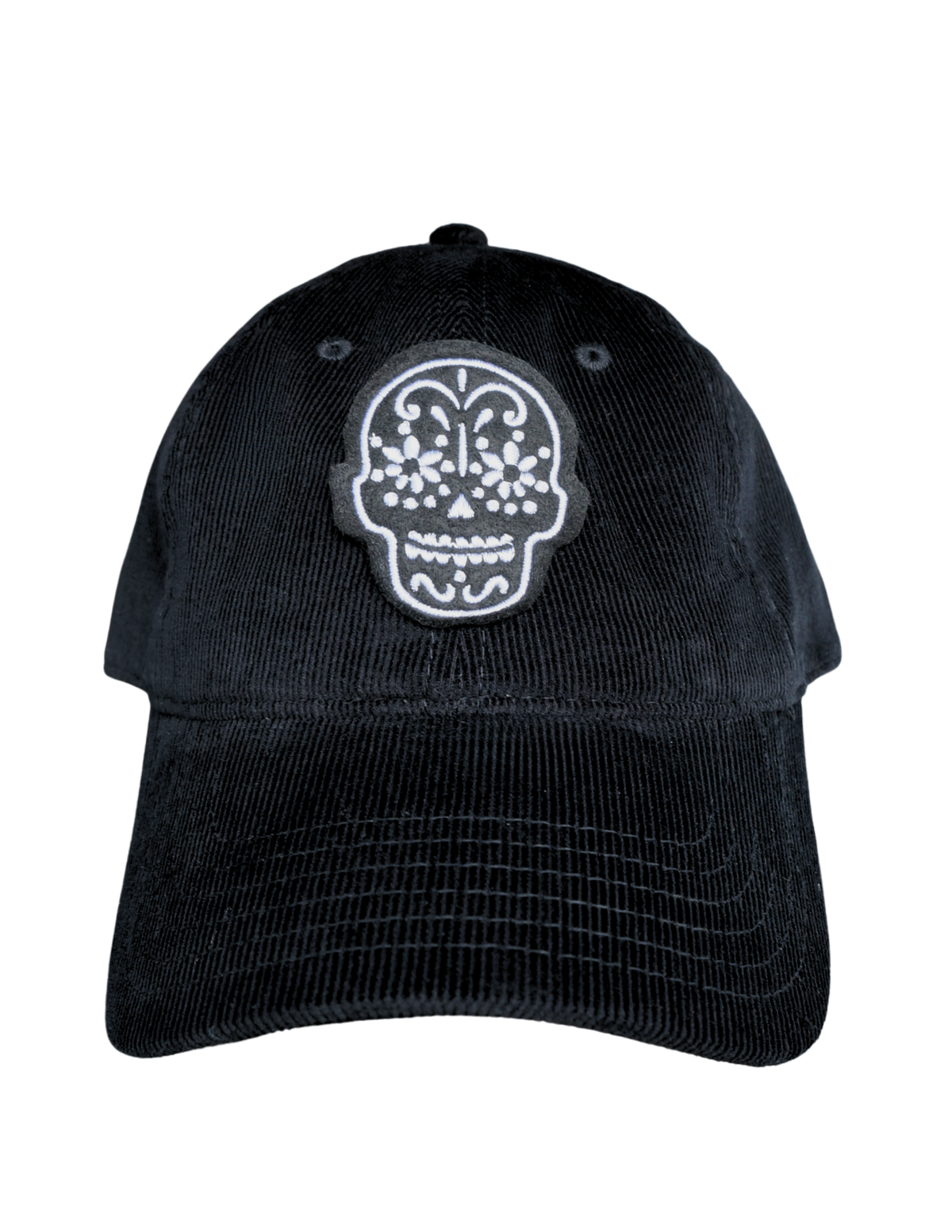 Hand-Cut Sugar Skull Embroidered Baseball Cap