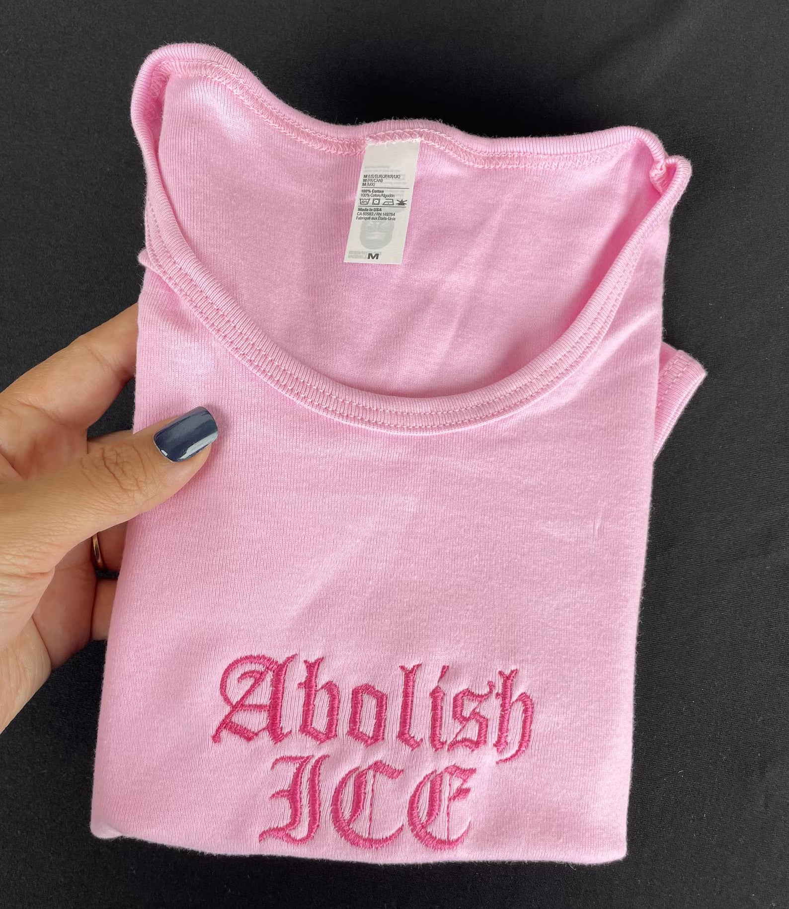 Abolish ICE Women’s Baby Tee - Chinga la Migra Crop Top