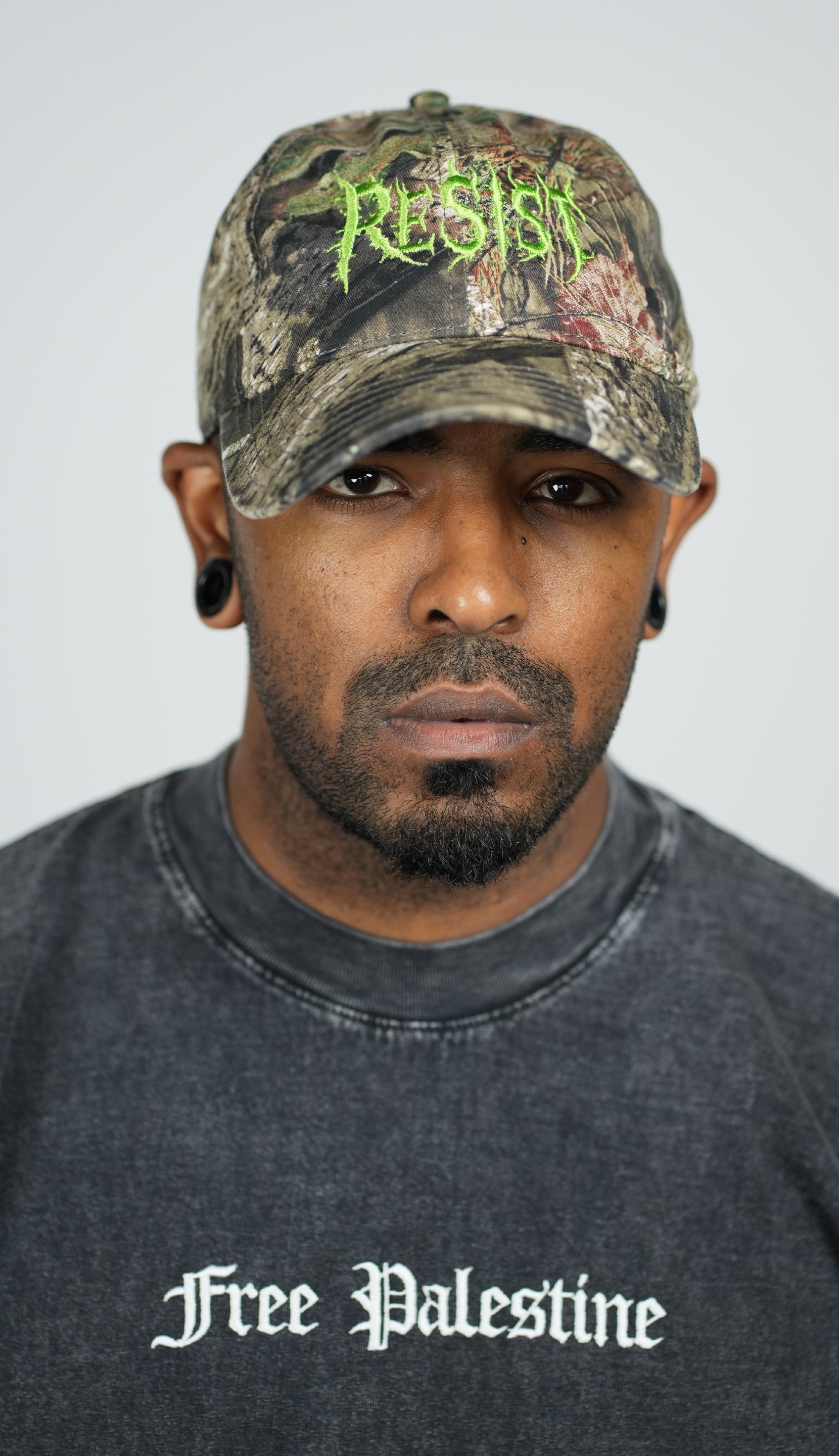 Resist Camo Baseball Cap (Lime)