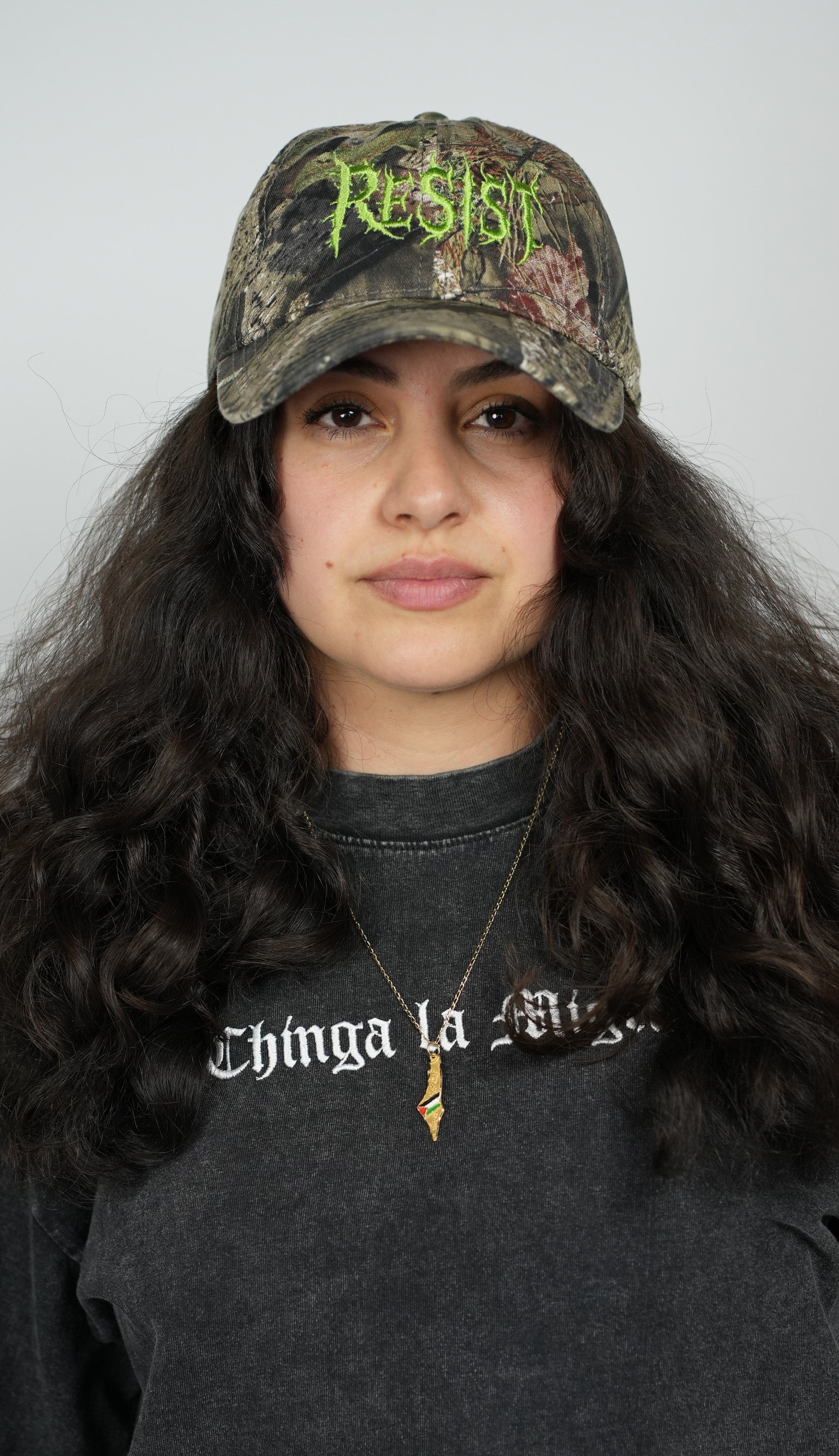 Resist Camo Baseball Cap (Lime)