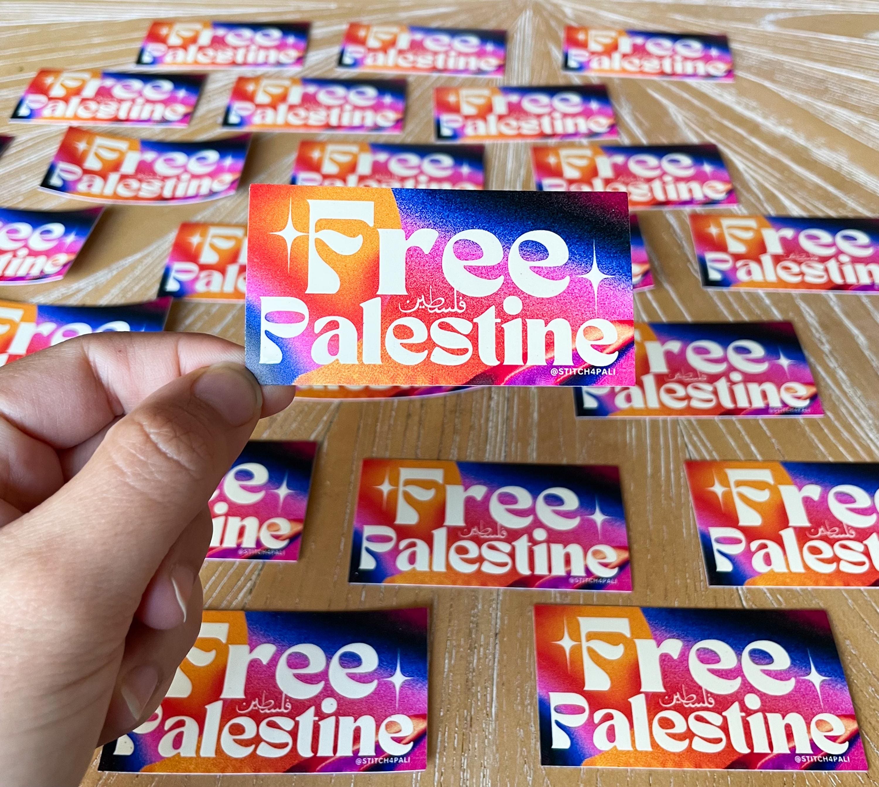 Free Palestine Sticker - Pink Falastin Vinyl