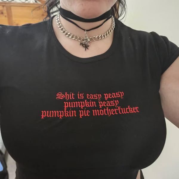Custom Text Baby Tee - Embroidered Women’s Crop Top