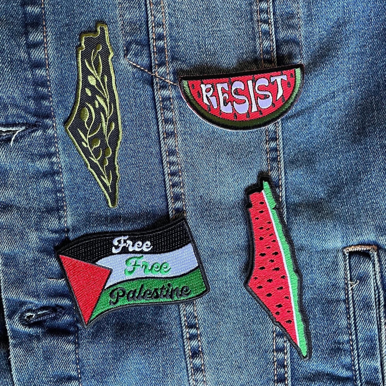 Palestine Patch Bundle β Set of 4 | Embroidered Iron-On Patches