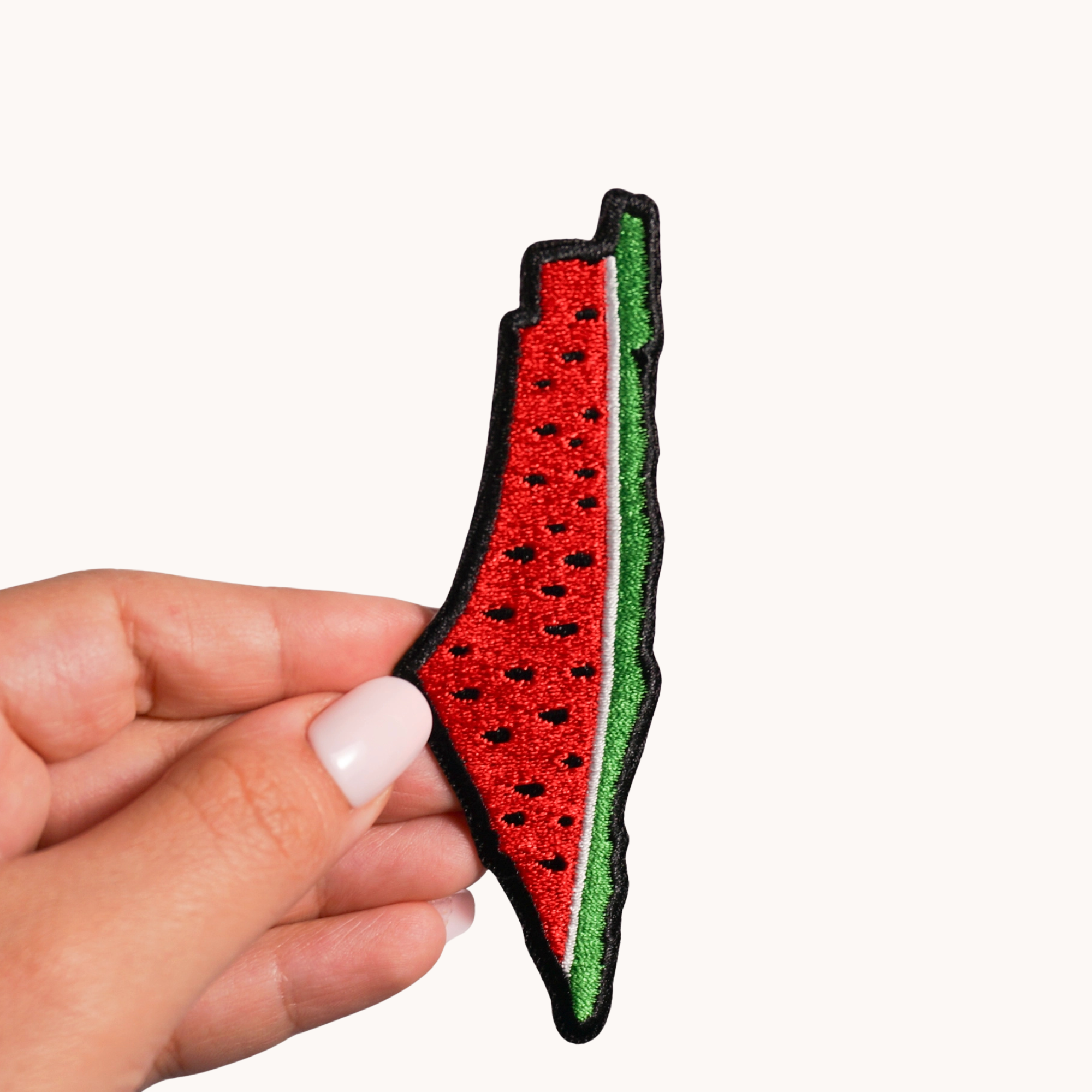 Iron On Watermelon Map of Palestine Patch