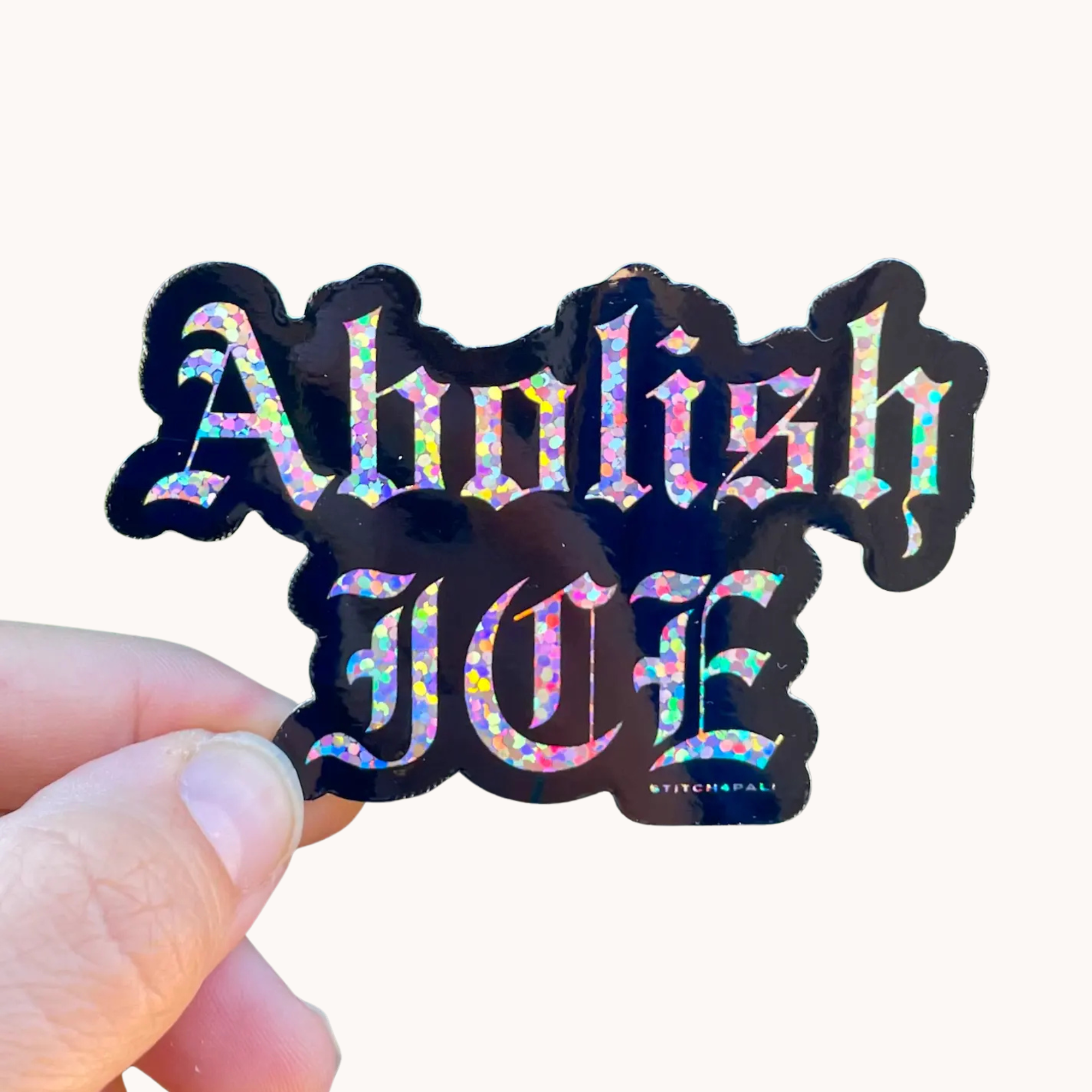 Abolish ICE Glitter Sticker