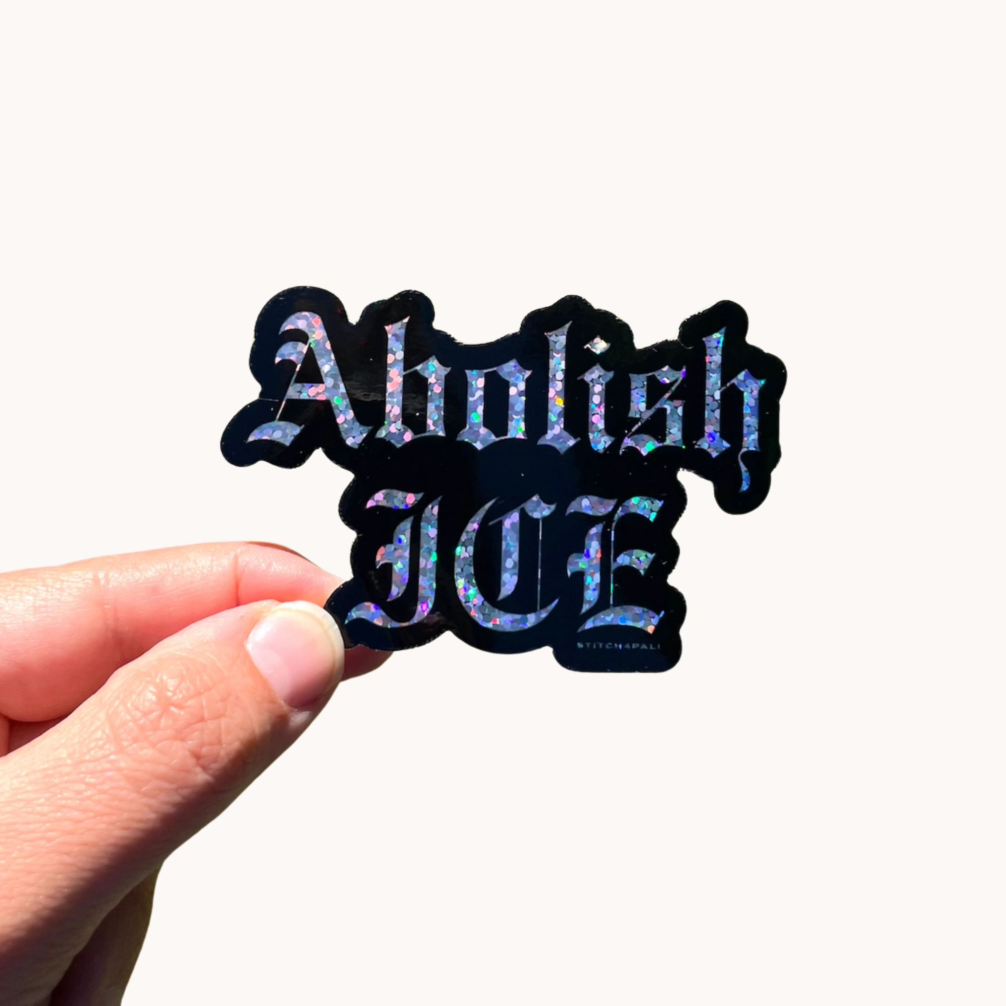 Abolish ICE Glitter Sticker
