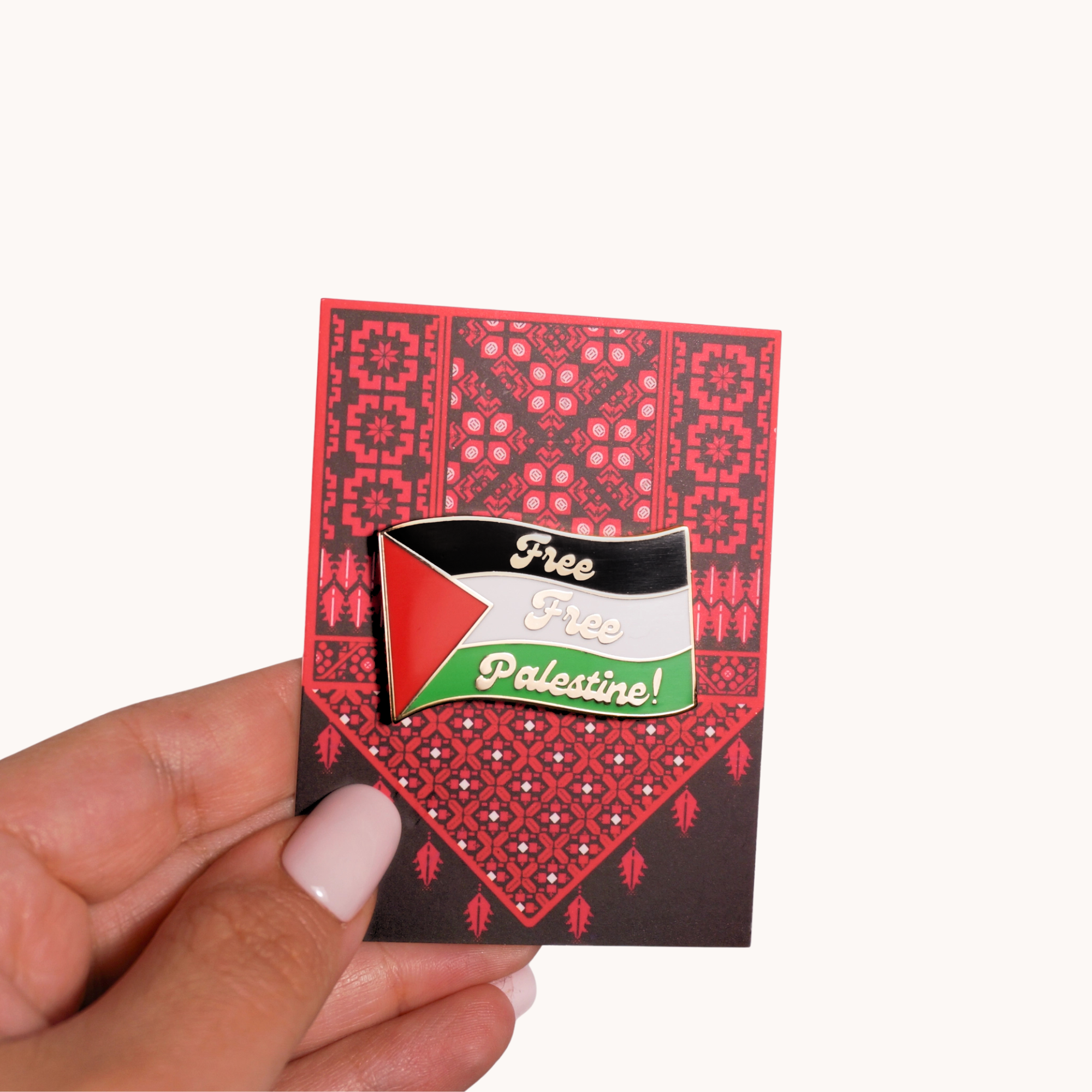 14K Gold Plated Palestine Flag Pin