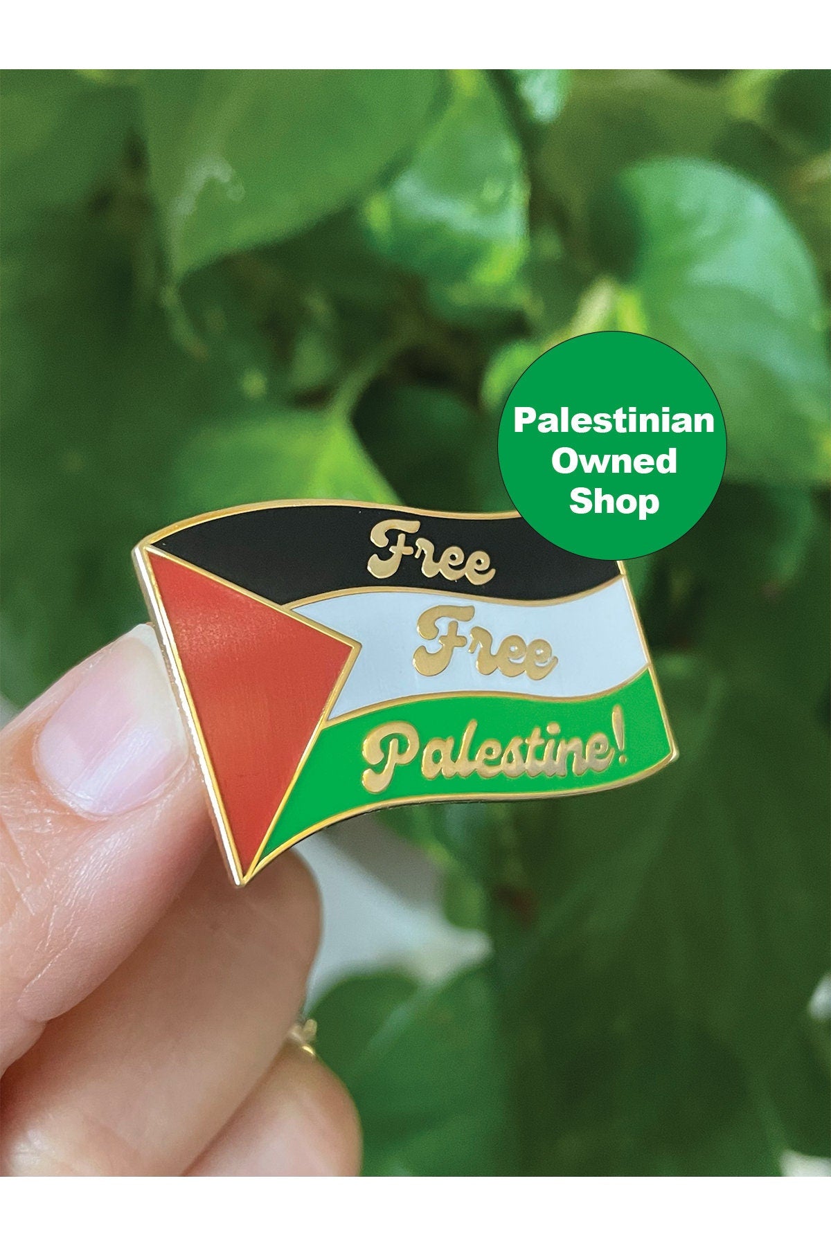Hard Enamel Free Palestine Pin for Jackets and Bags