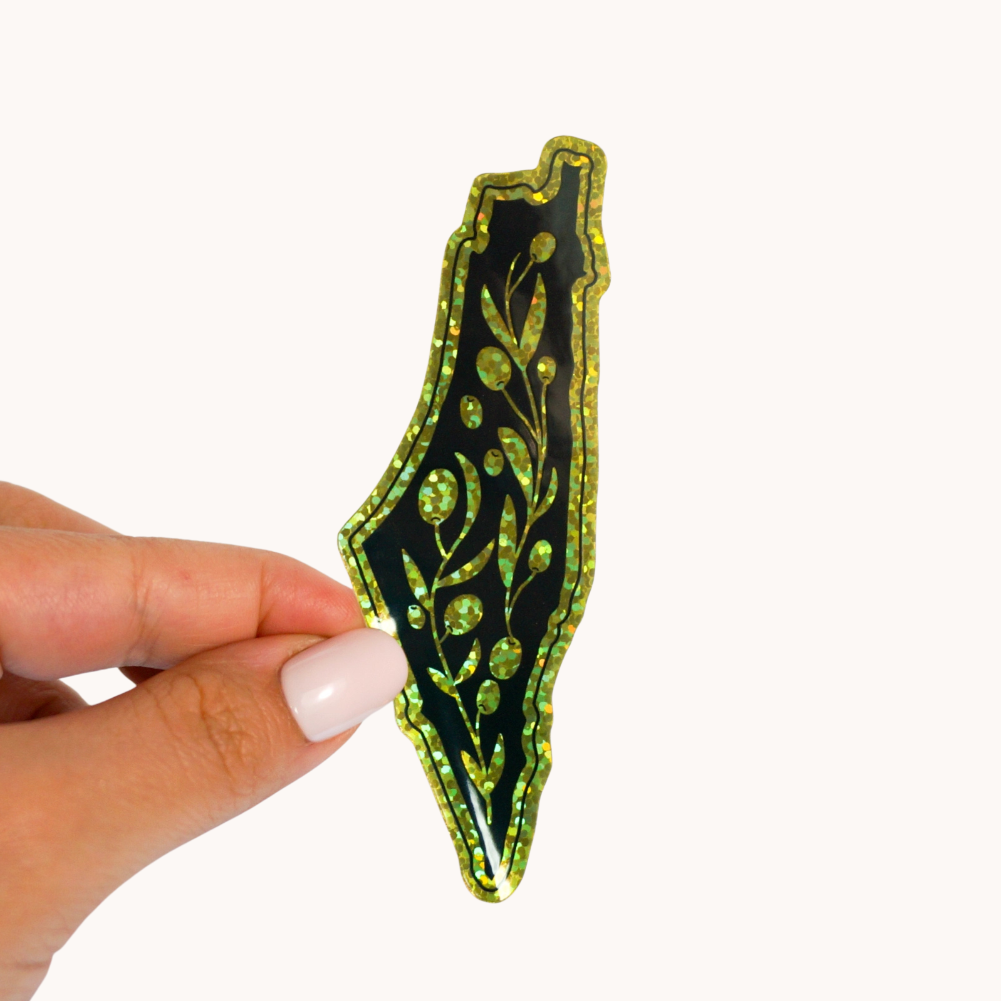 Olive Branch Map of Palestine Sticker