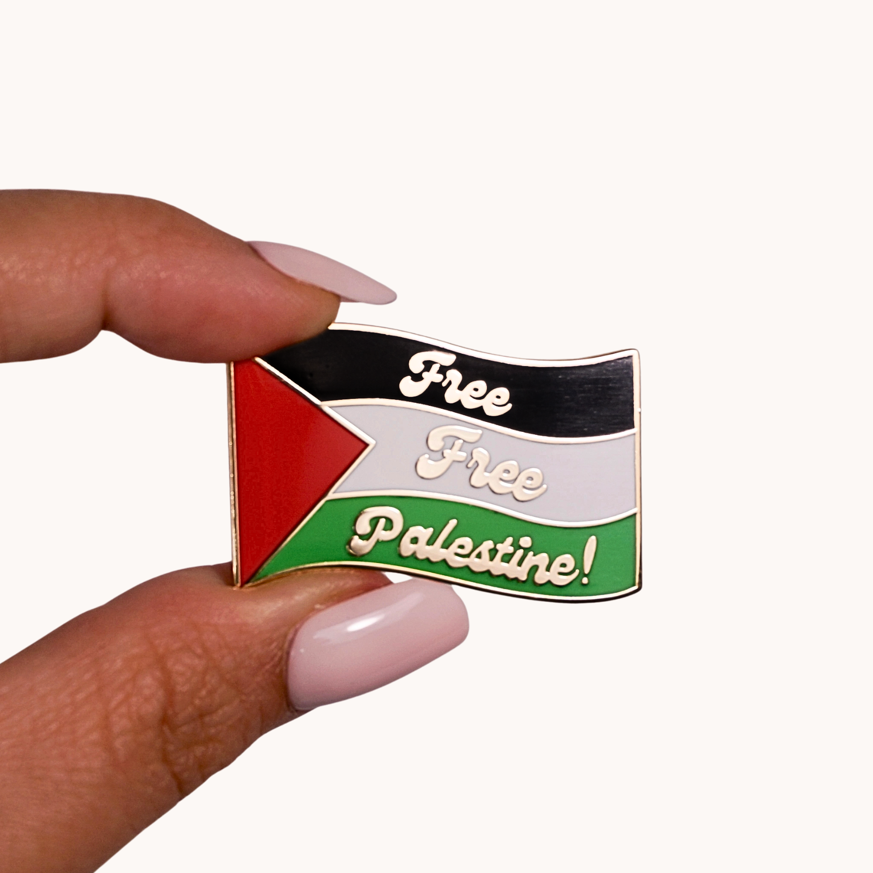 14K Gold Plated Palestine Flag Pin