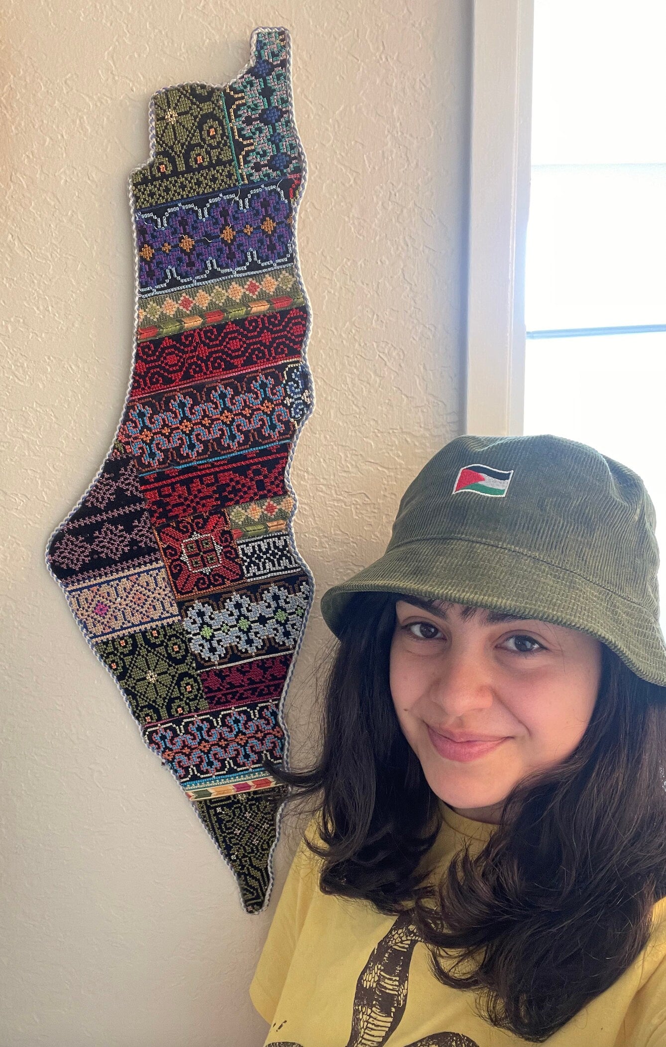 Palestine Flag Bucket Hat - Free Palestine Tatreez Corduroy
