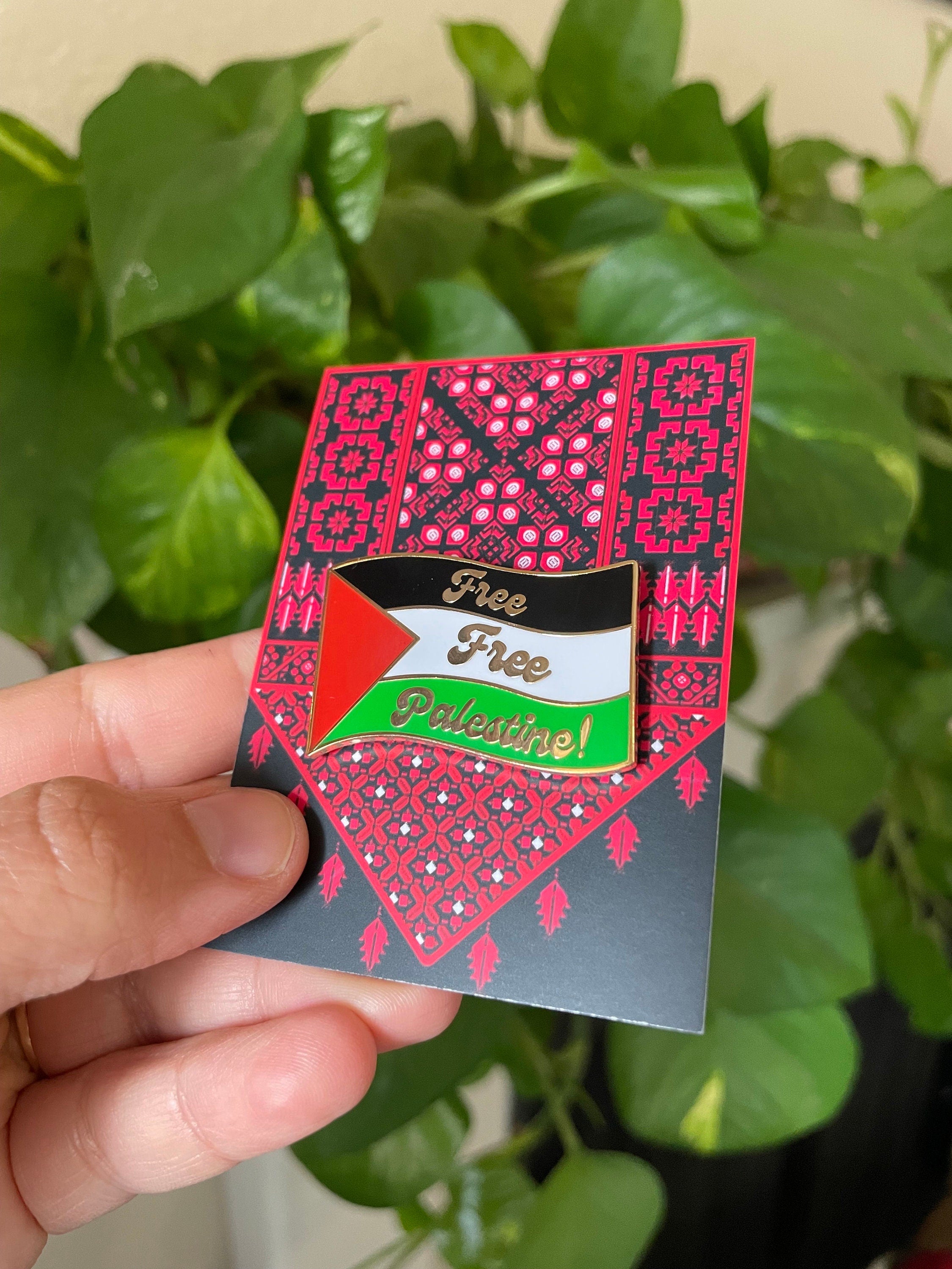 Hard Enamel Free Palestine Pin for Jackets and Bags