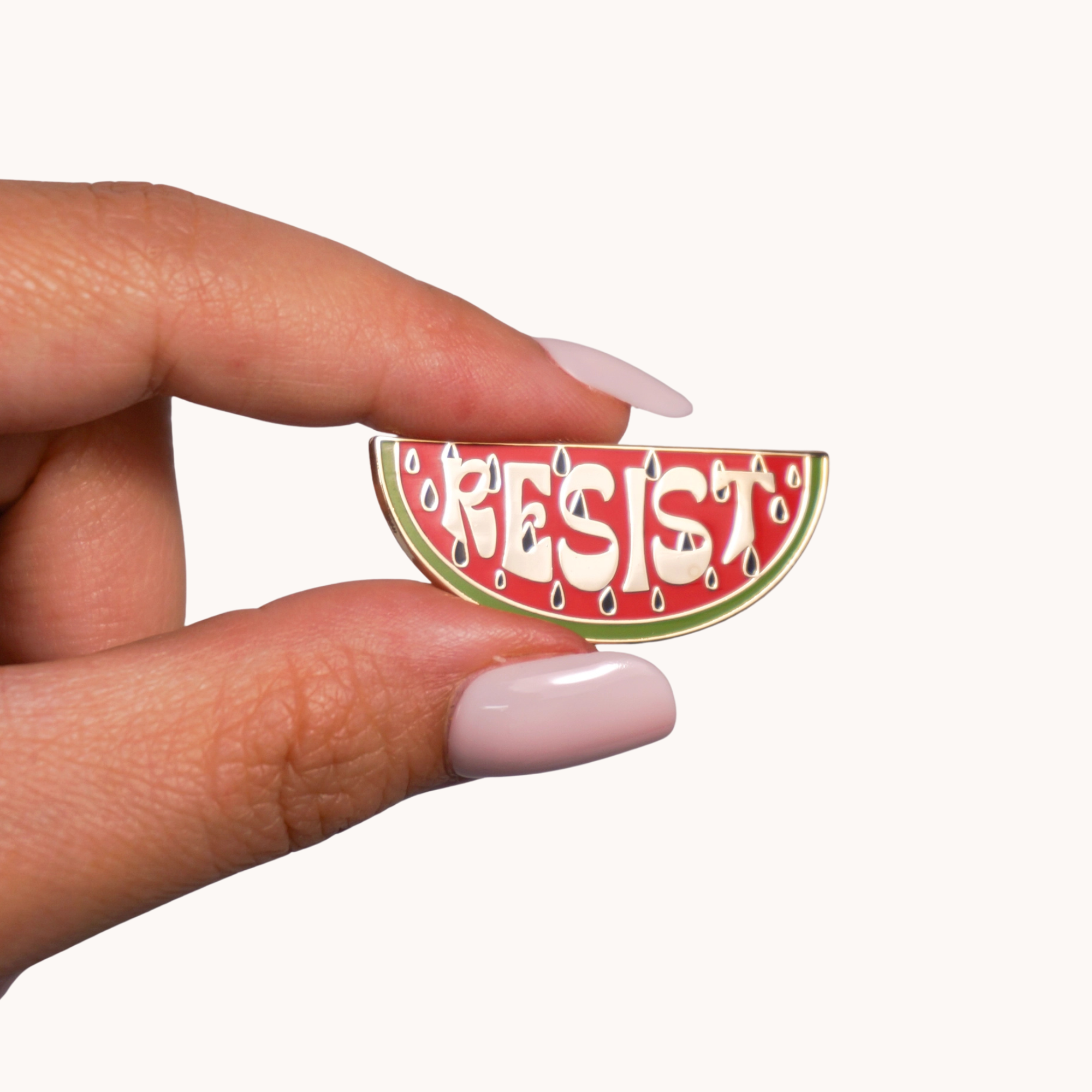 14K Gold Plated Resist Watermelon Pin