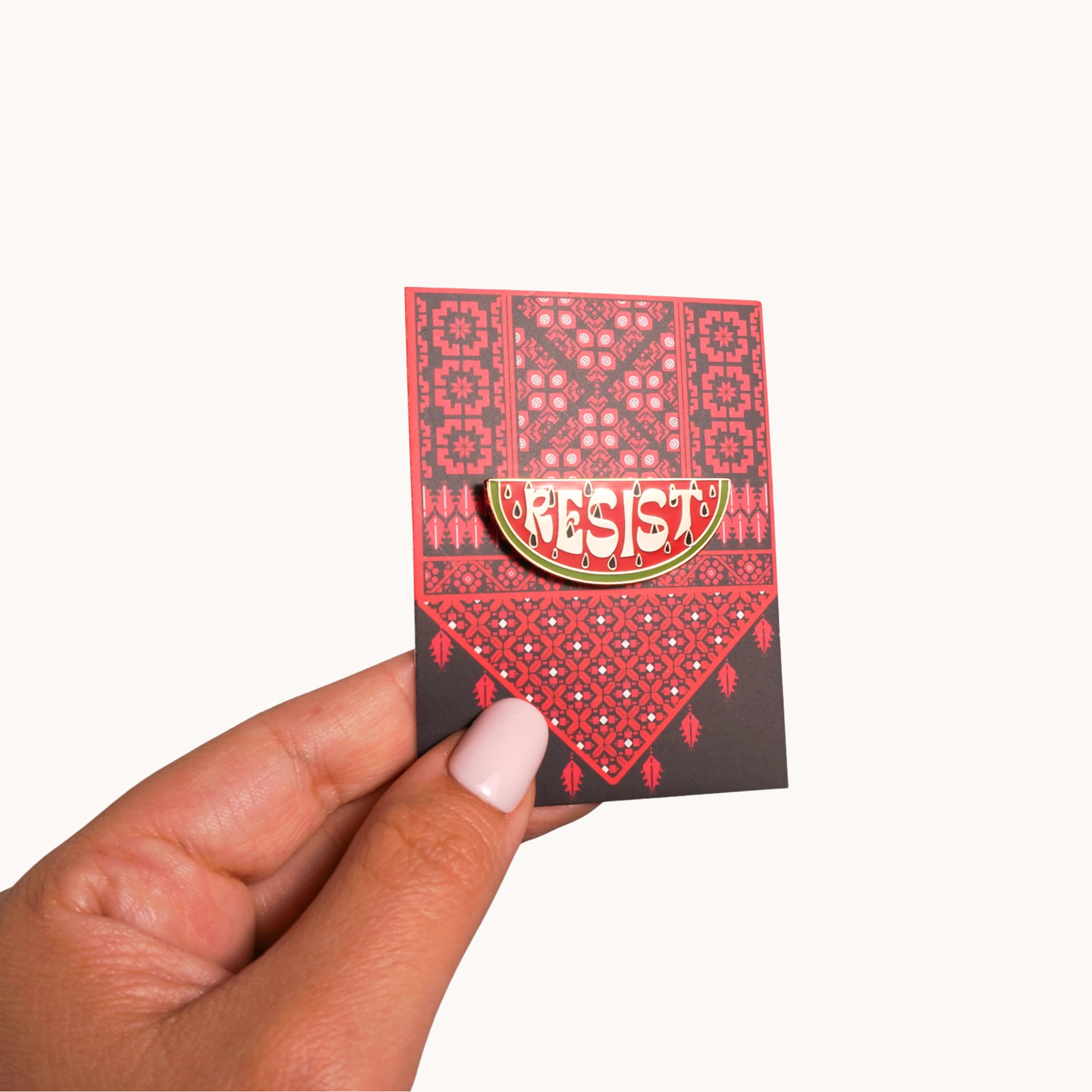 14K Gold Plated Resist Watermelon Pin