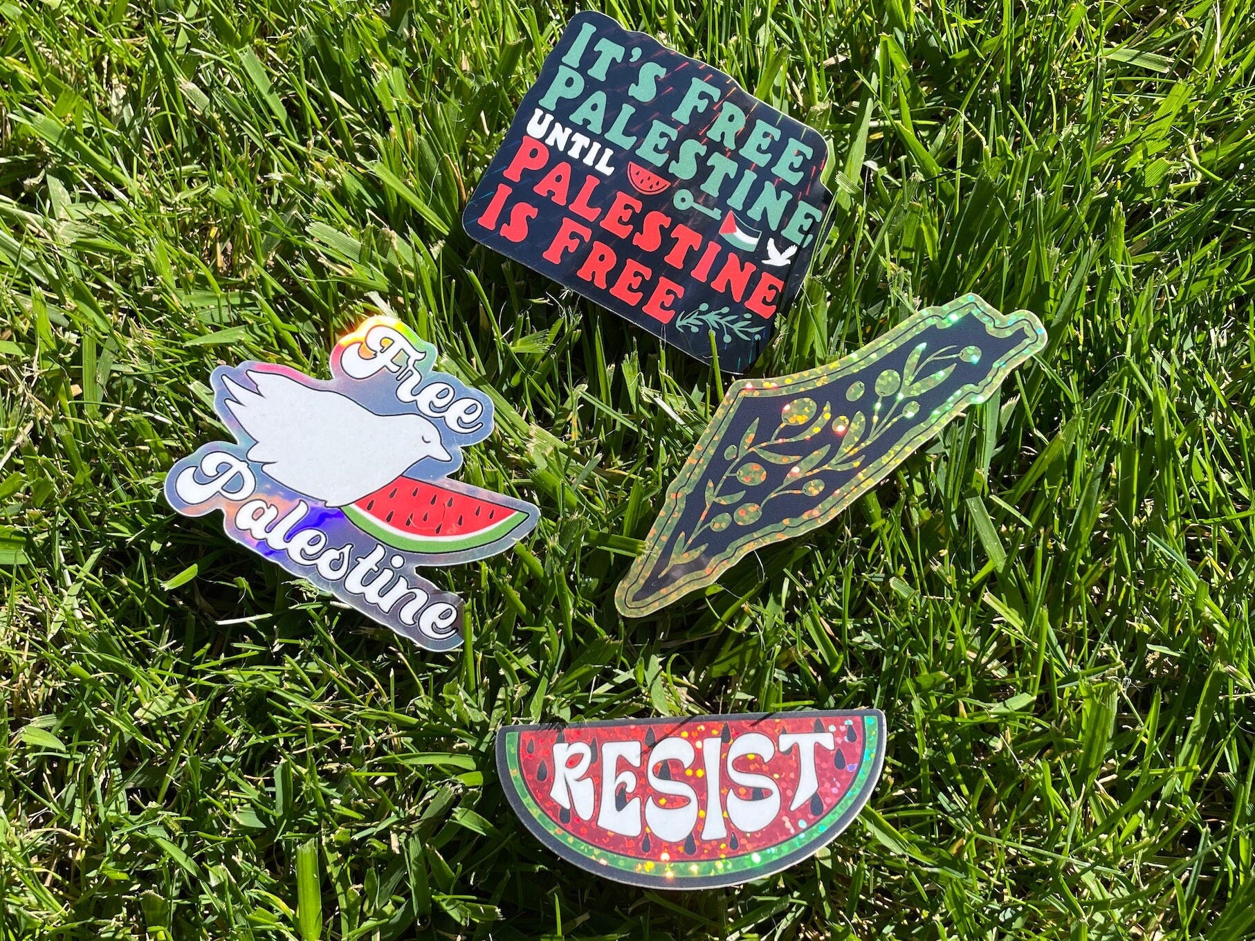 Palestine Stickers Pack - Free Palestine & Map Vinyl