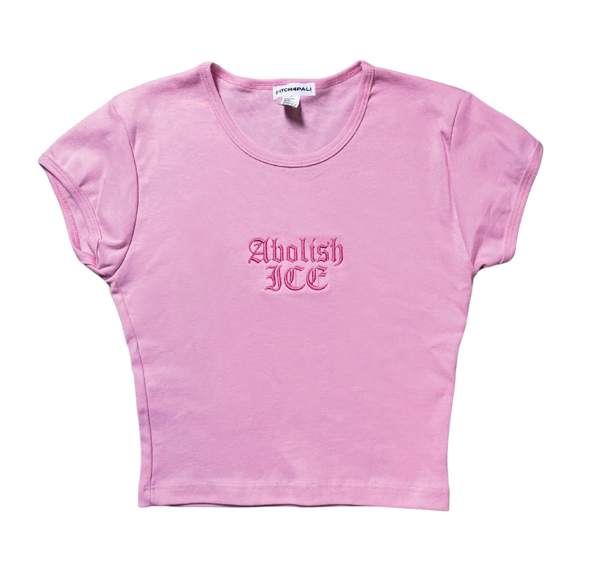 Pink Abolish Ice Baby Tee