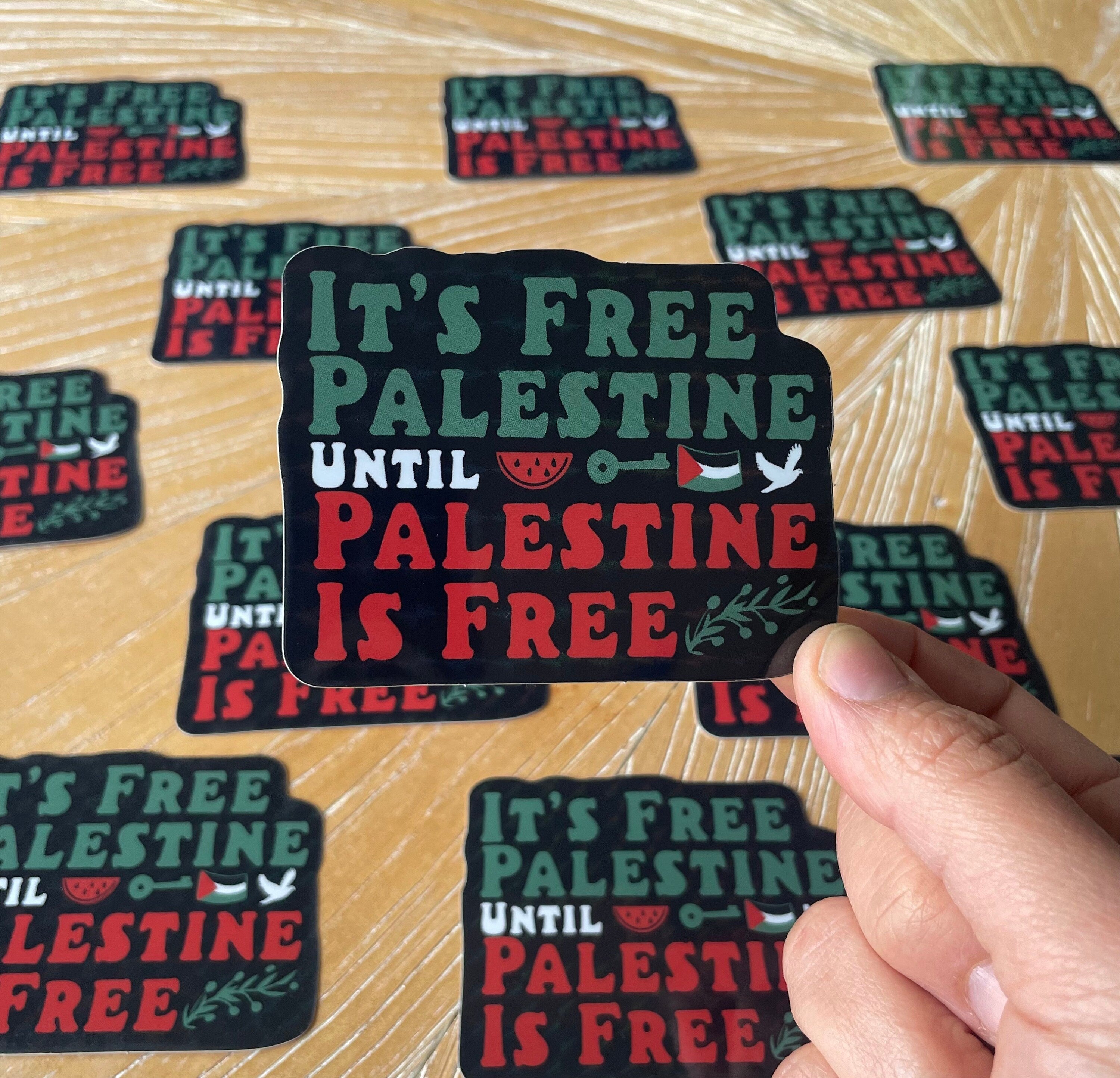 Palestine Stickers Pack - Free Palestine & Map Vinyl