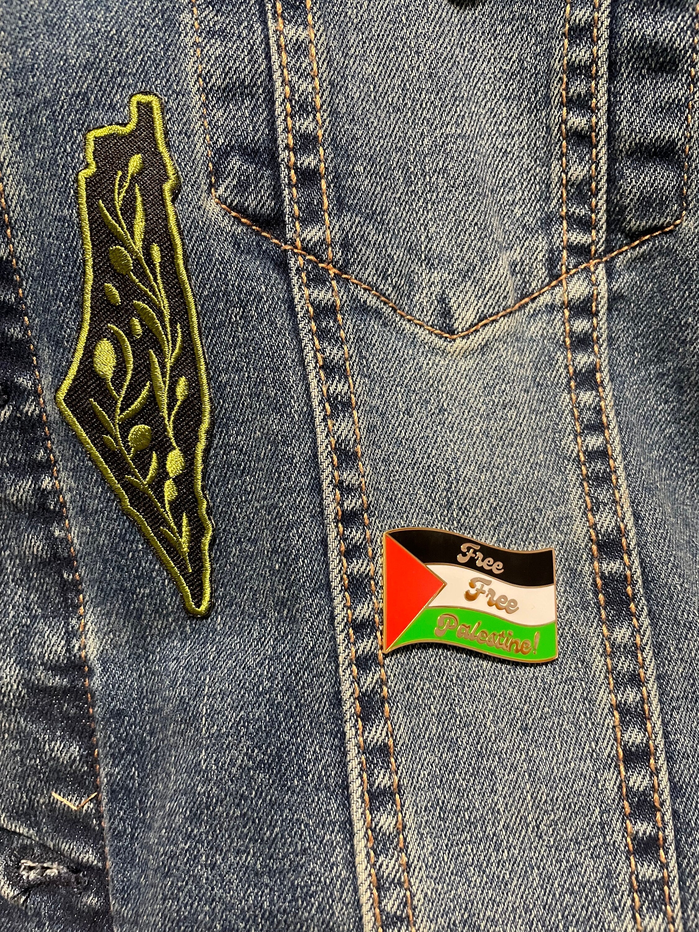Hard Enamel Free Palestine Pin for Jackets and Bags