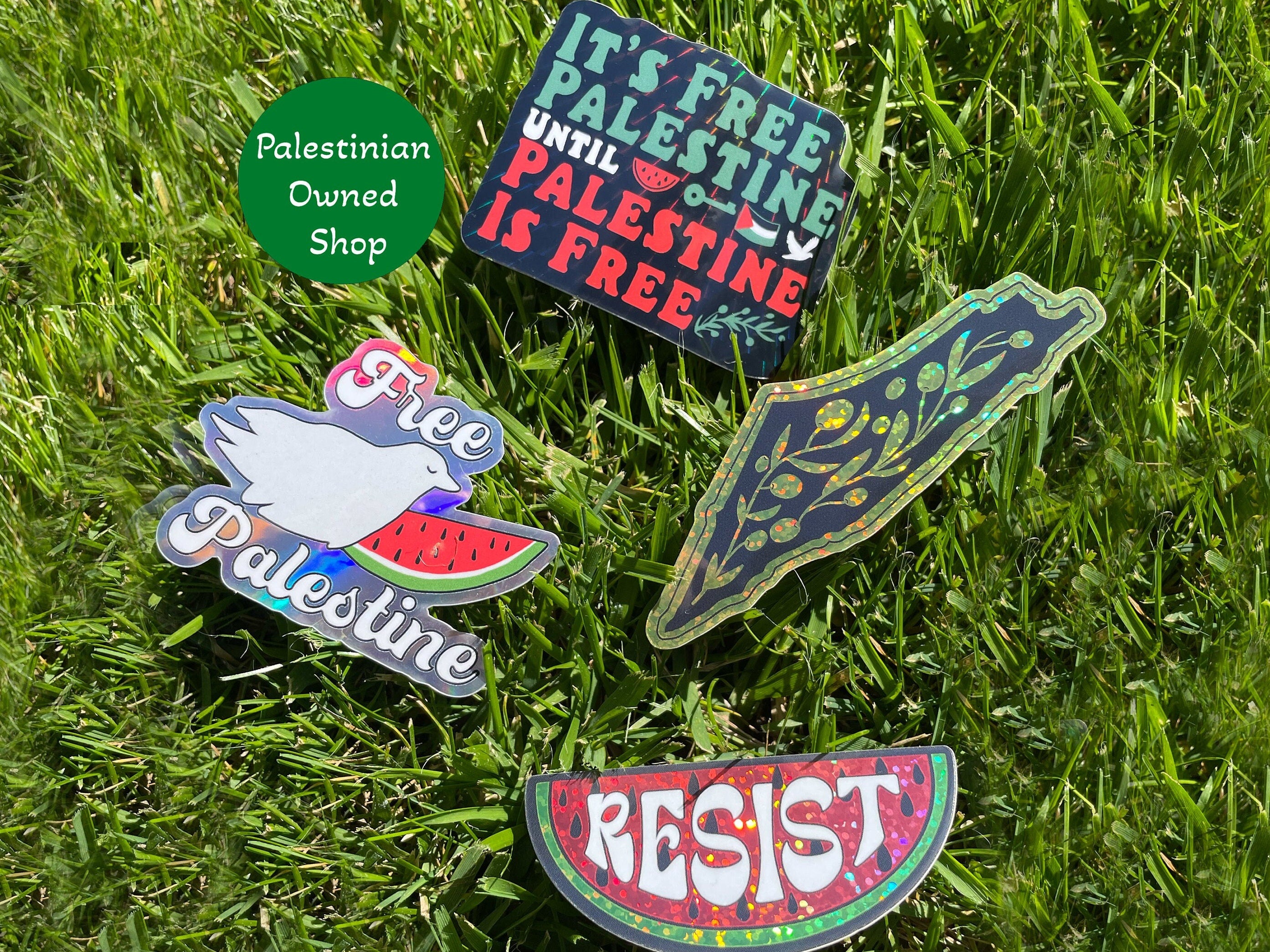 Palestine Stickers Pack - Free Palestine & Map Vinyl