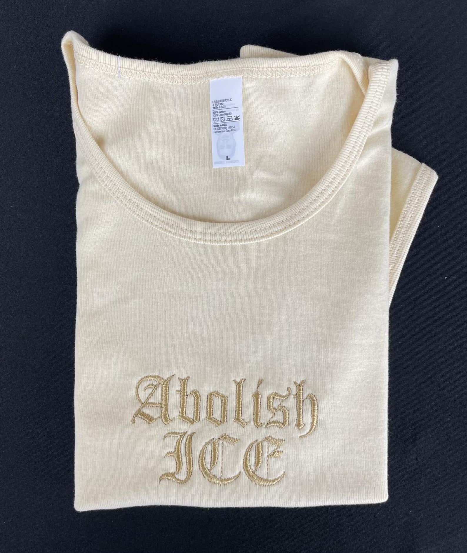 Abolish ICE Women’s Baby Tee - Chinga la Migra Crop Top