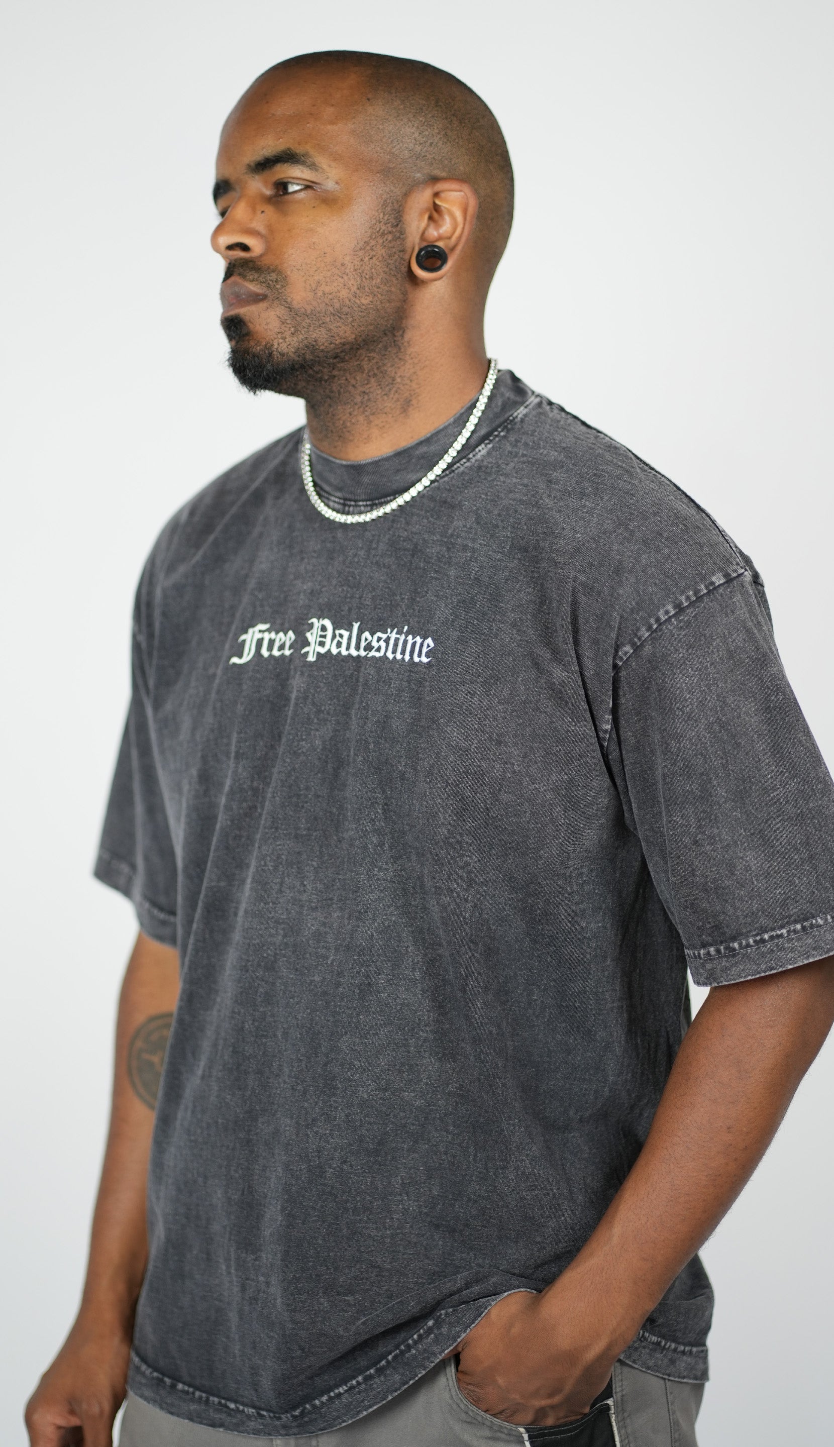 Unisex Free Palestine Mineral Wash T Shirt