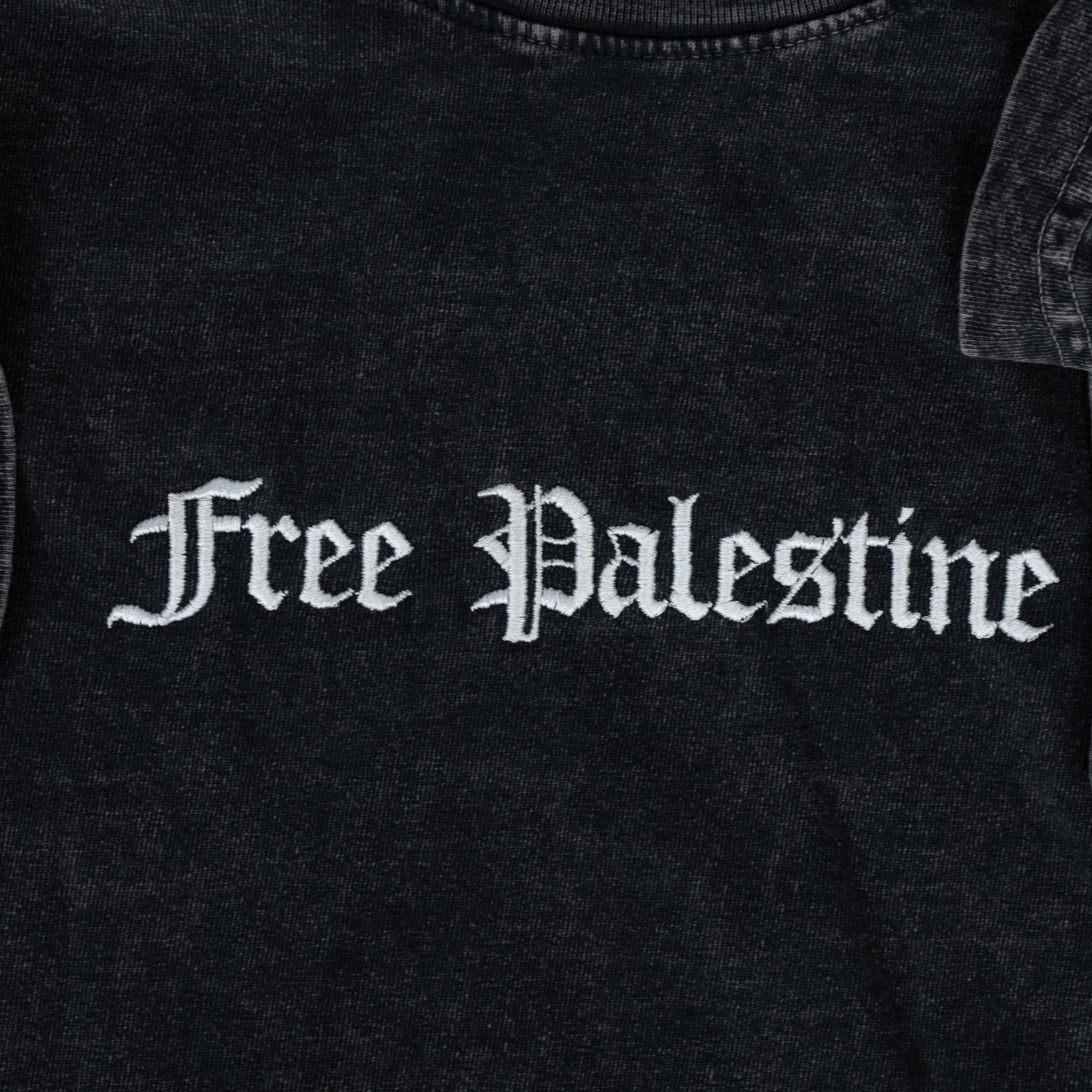 Unisex Free Palestine Mineral Wash T Shirt