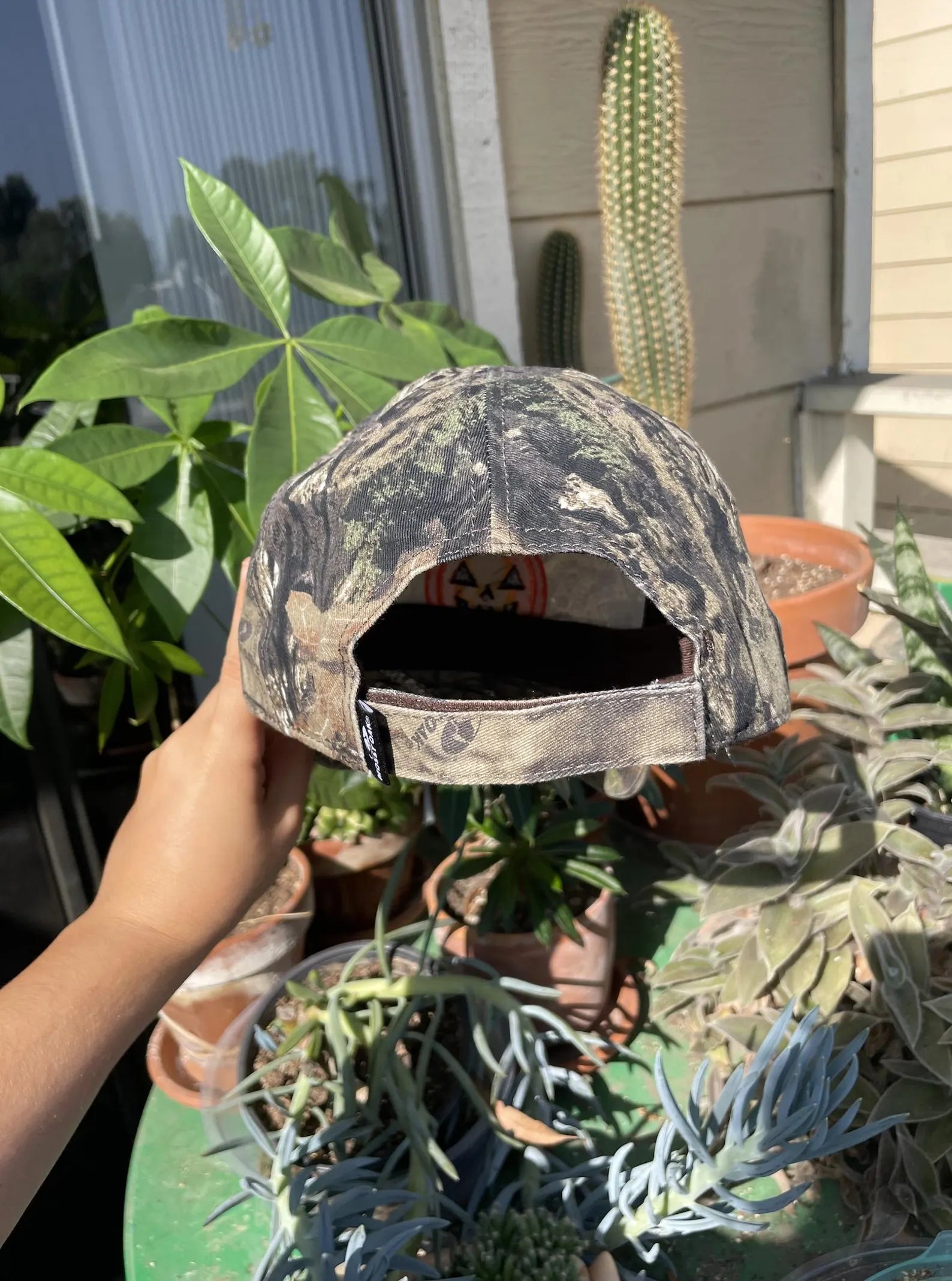 Halloween Baseball Cap - Embroidered Pumpkin Camo Dad Hat