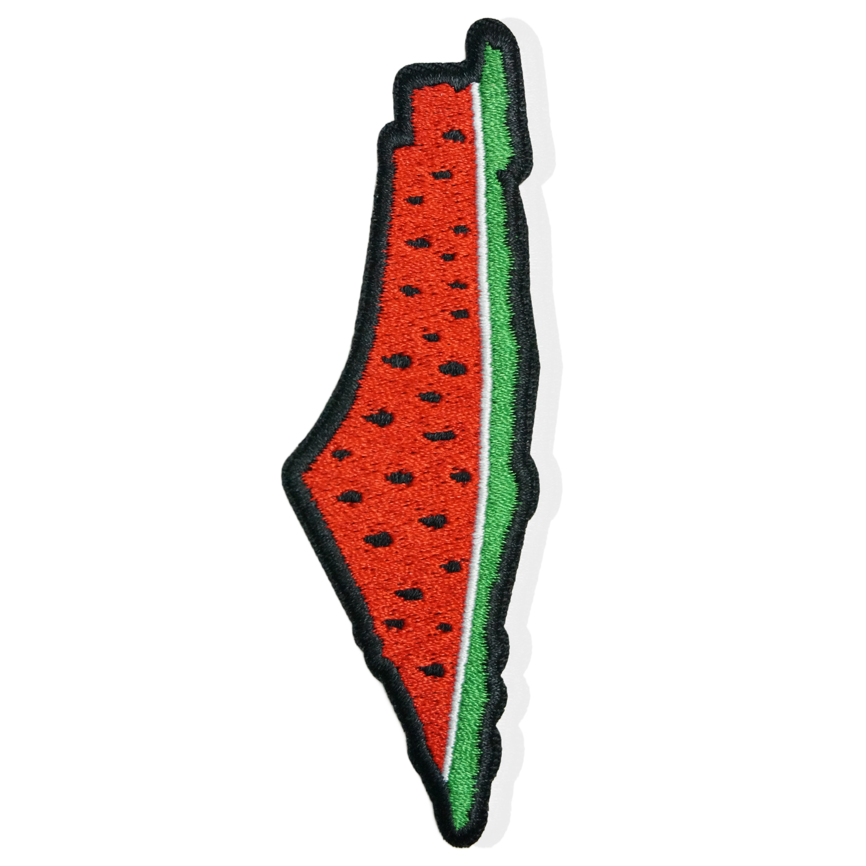 Watermelon Map of Palestine Patch – Palestinian Iron-On Embroidered Patch