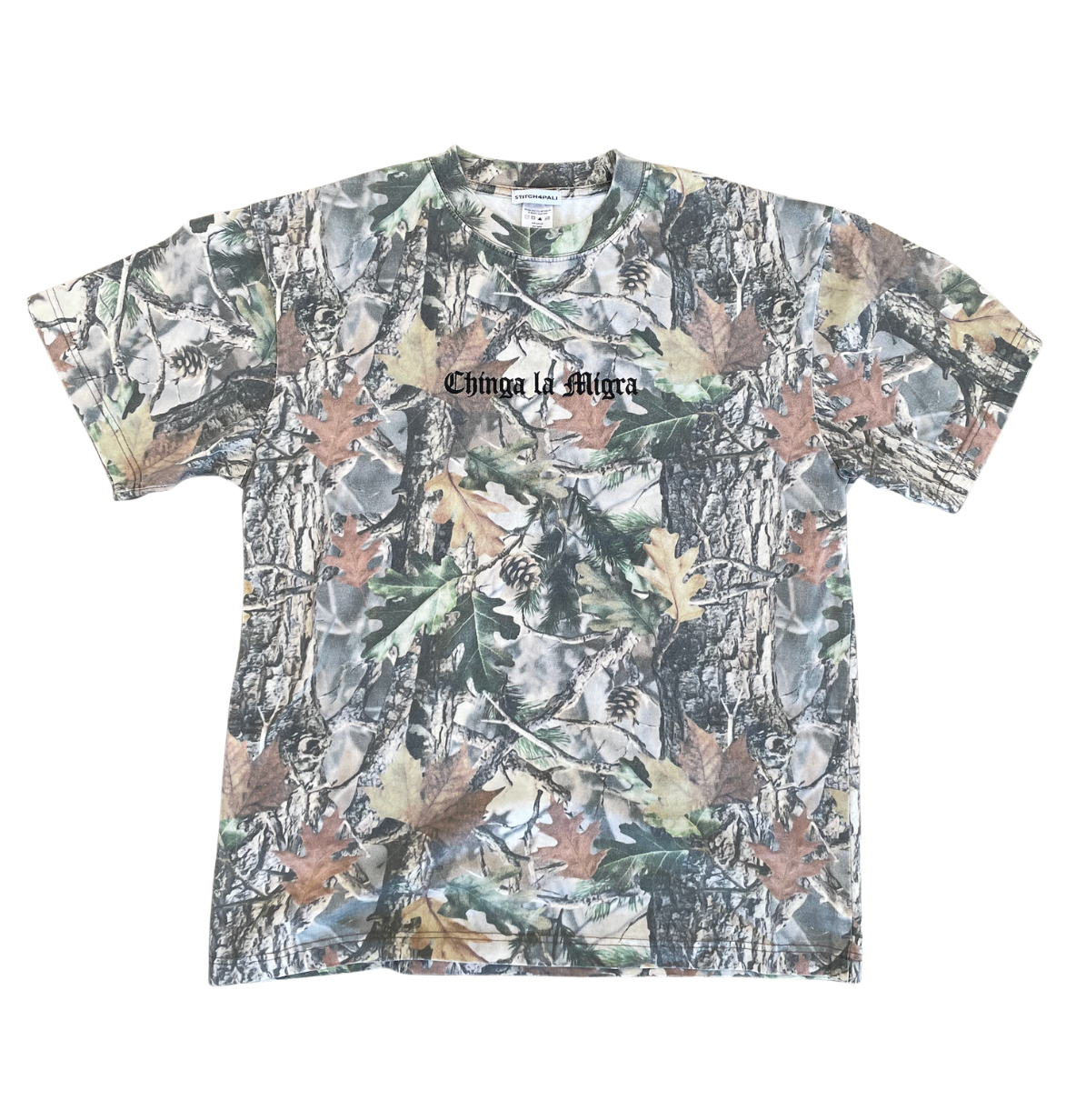 Unisex Embroidered Cotton Camo Tee