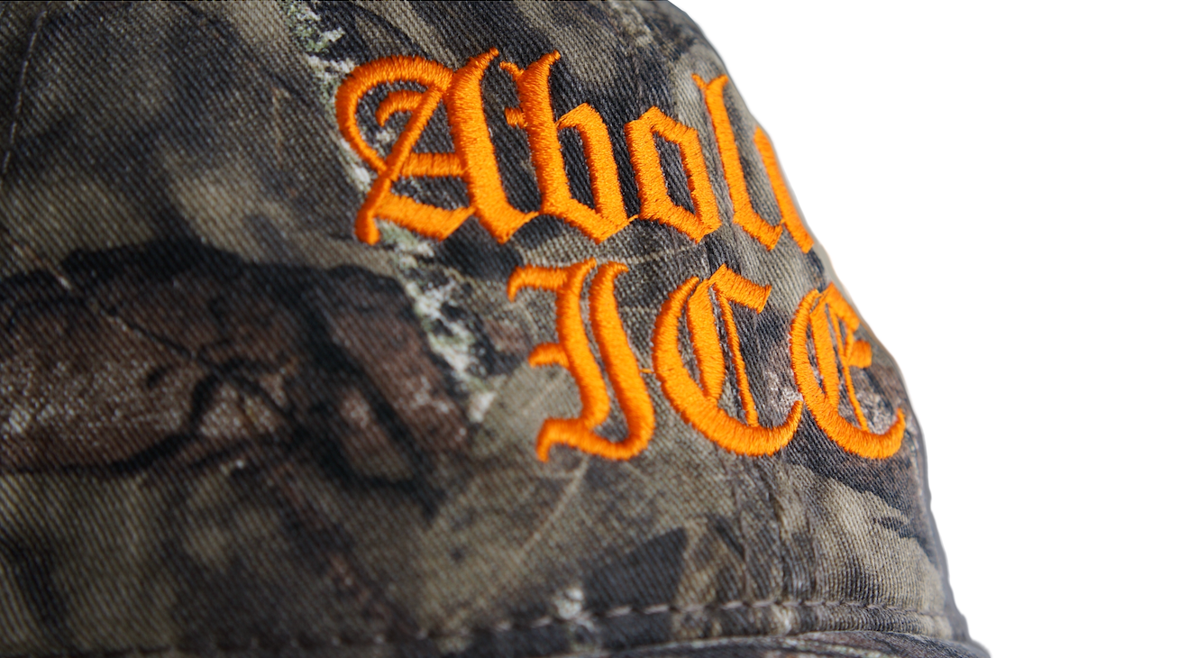 Abolish ICE Camo Baseball Cap – Old English Embroidery