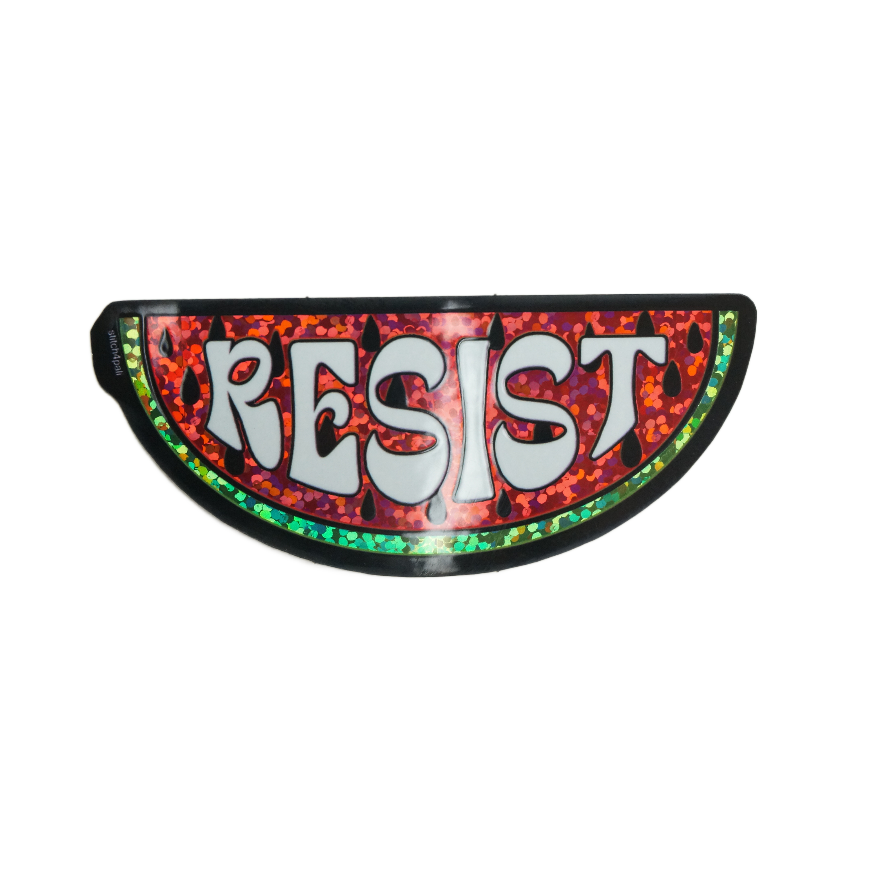 Palestine Watermelon RESIST Sticker - Glitter Vinyl