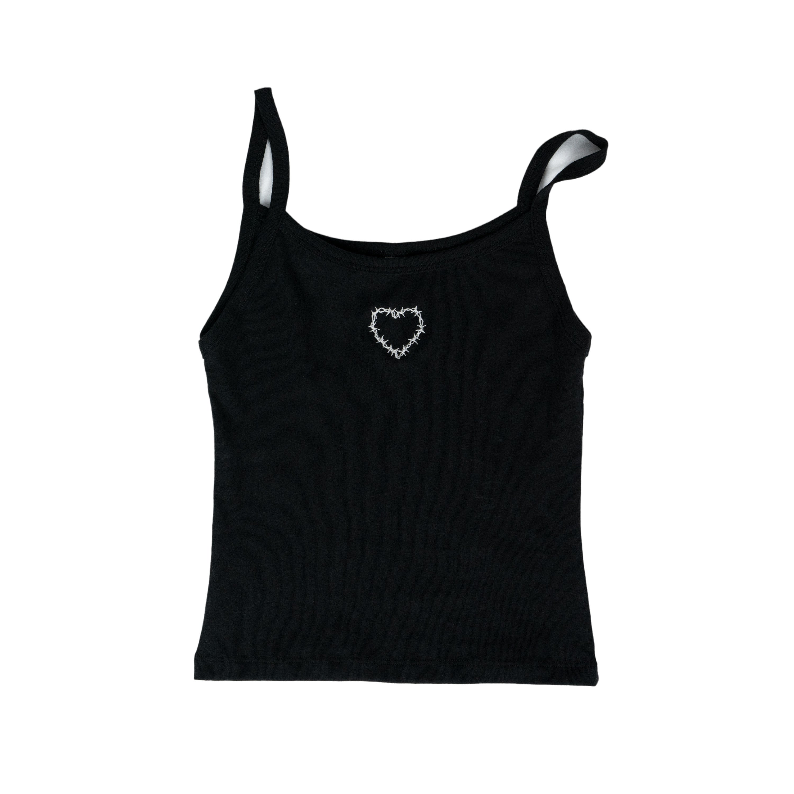 Barbed Wire Heart Spaghetti Strap Tank