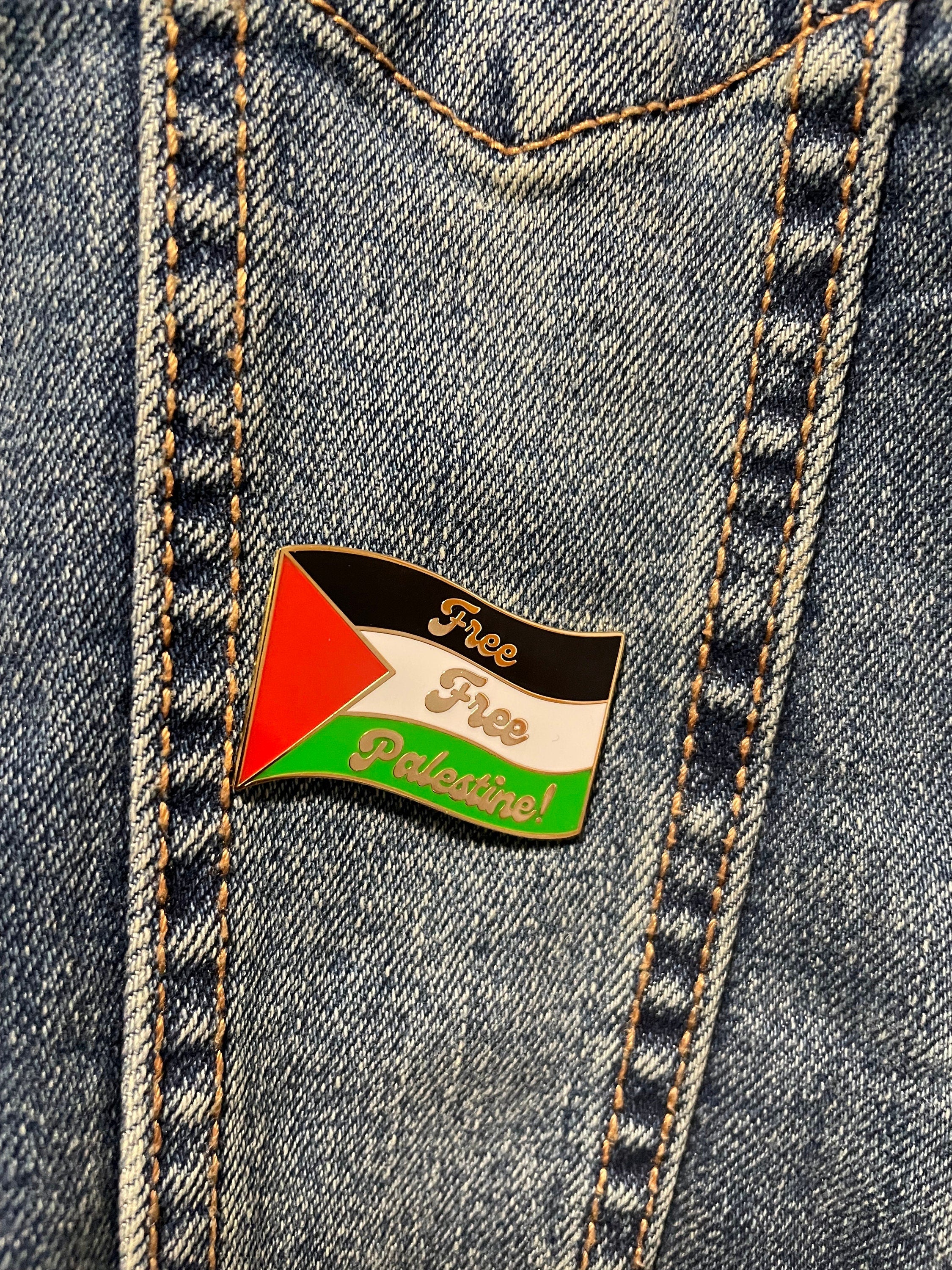 Hard Enamel Free Palestine Pin for Jackets and Bags
