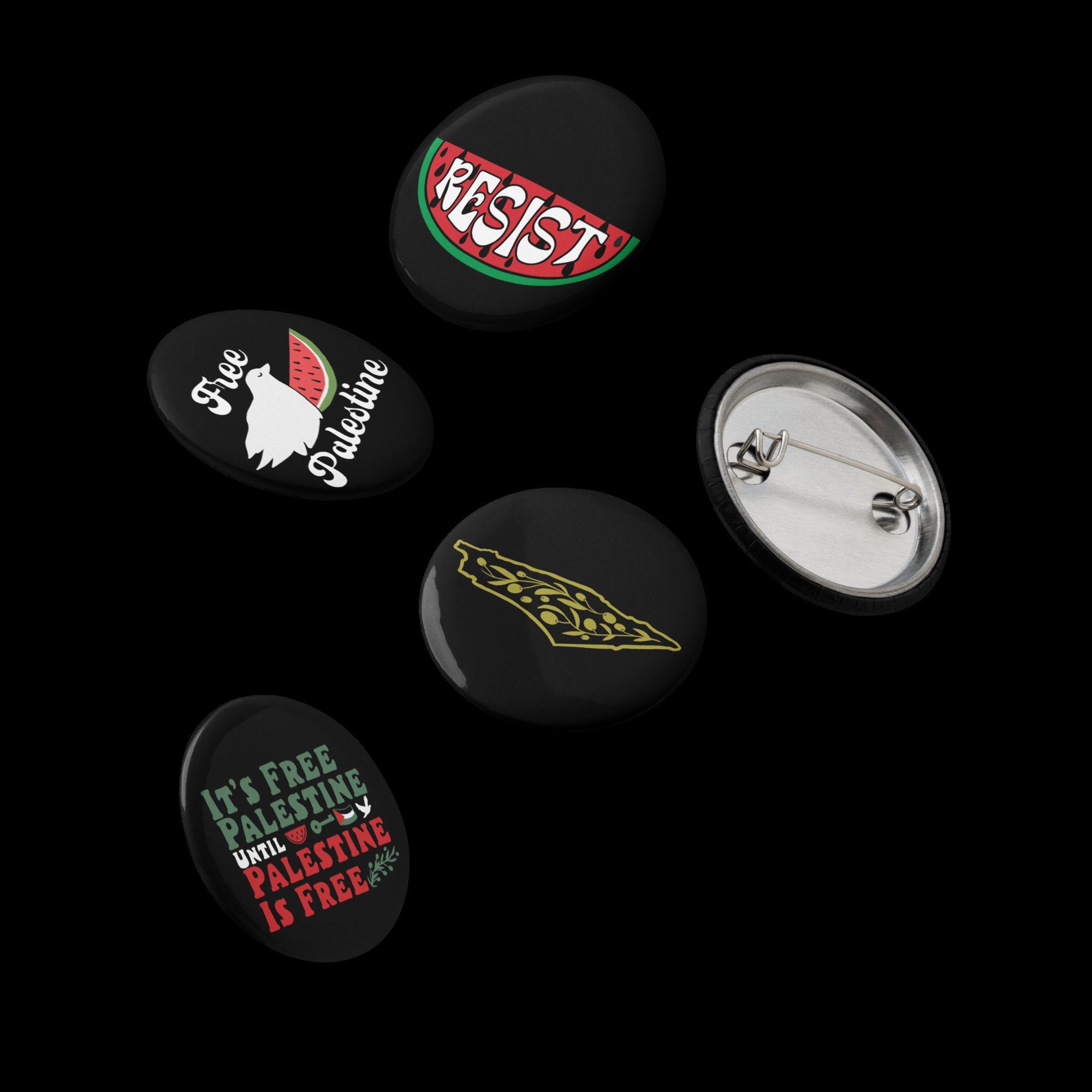 Palestine Pins - Free Palestine Button Set