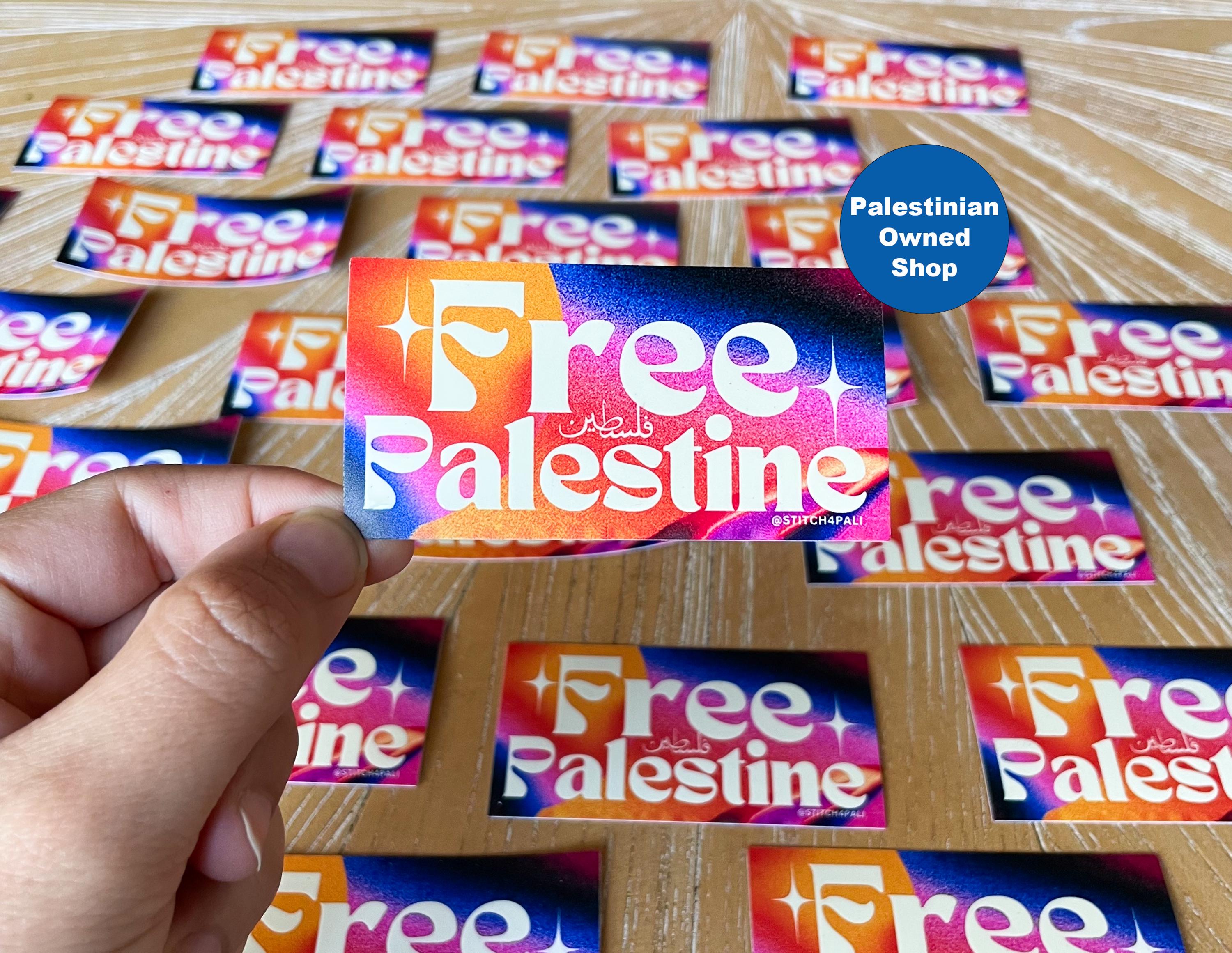 Free Palestine Sticker - Pink Falastin Vinyl