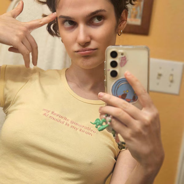 Custom Text Baby Tee - Embroidered Women’s Crop Top