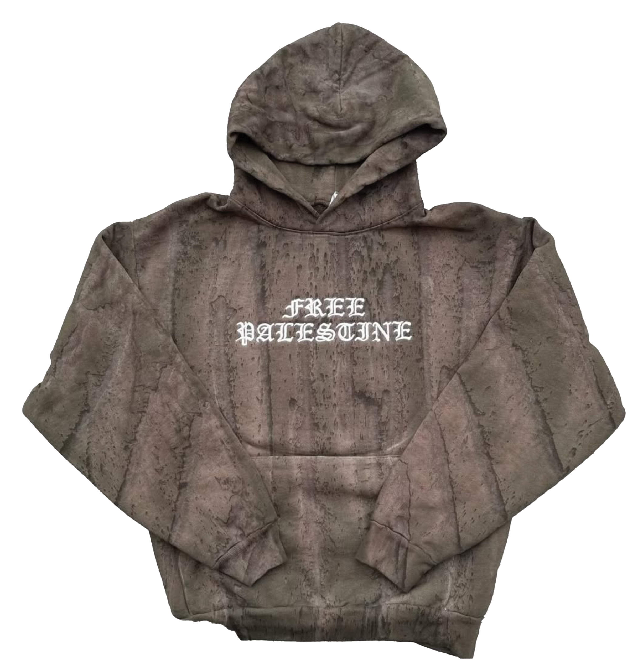 14 oz Drip Dye Free Palestine Hoodie
